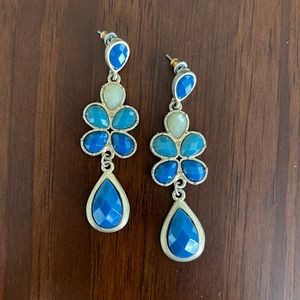 Gorgeous blue stone drop earrings